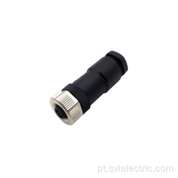 Conector M12 4pins fêmea 12A codificado em S